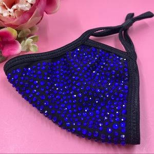 ✨#4 SAPPHIRE BLUE✨Crystal Bling Face Mask!